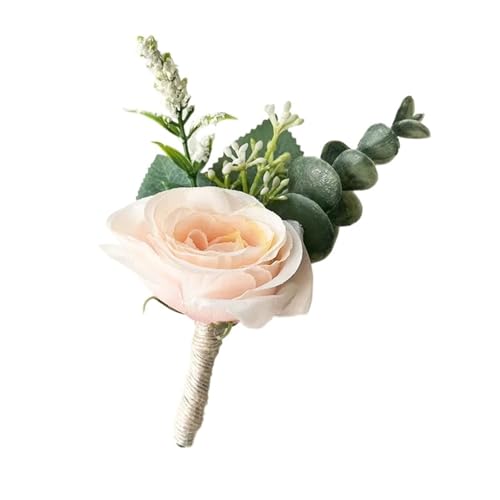 CNYUON Boutonniere 6 Stück Bräutigam Knopfloch Boutonniere Hochzeitszubehör Brautjungfern Corsage Künstliche Brosche Blumen Für Hochzeit Blazer(Mix Color 5) von CNYUON