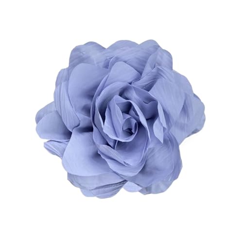 CNYUON Boutonniere 6 Stück mehrschichtige Rosen-Blumen-Brosche, 16 cm, Stoff-Corsage, Damen-Hochzeitsshooting, Mantelnadel Für Hochzeit Blazer(Light Purple) von CNYUON