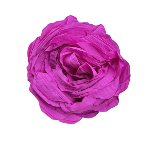 CNYUON Boutonniere 6 Stück mehrschichtige Rosen-Blumen-Brosche, 16 cm, Stoff-Corsage, Damen-Hochzeitsshooting, Mantelnadel Für Hochzeit Blazer(Rose red) von CNYUON