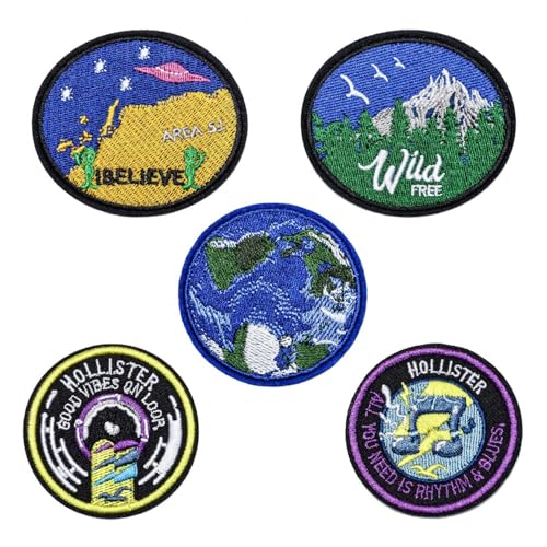 COACOM 5 Stücke Runden Bügelflecken, Kreative Und Personalisierte Stickstoffflecken, Modische Abzeichen -Patches, DIY -Nähkleiderbox Verpackungsdekoration. COACOM 5 Stücke Runden Bügelflecken, Kreative Und Personalisierte Stickstoffflecken, Modische Abzeichen -Patches, DIY -Nähkleiderbox Verpackungsdekoration. von COACOM