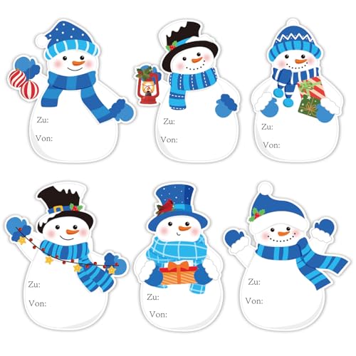 Aufkleber Weihnachten, 96 Stück Weihnachtsaufkleber, Selbstklebende Weihnachtsetiketten, Weihnachtsgeschenke Sticker Etiketten für Geschenkverpackung, Weihnachtsdekoration, 5 x 7.6cm - i von COCHIE