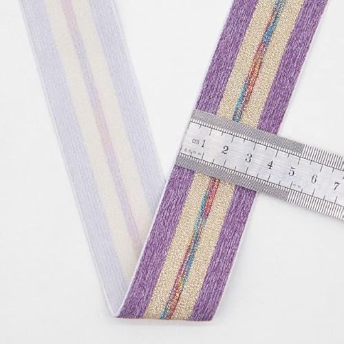 CODAO 4cm Regenbogenfarben gestreifte Gummibänder 40mm Nylon Buntes Gummiband Gurtband Bund Stretchband Bekleidungszubehör 1M CODAO 4cm Regenbogenfarben gestreifte Gummibänder 40mm Nylon Buntes Gummiband Gurtband Bund Stretchband Bekleidungszubehör 1M von CODAO