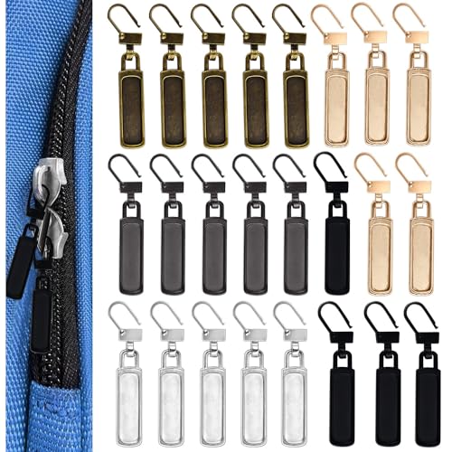 CODIRATO 20 Stück Reißverschluss Zipper Abnehmbares Reisverschlußzipper Reißverschluss Ersatz Zipper Universal Metall Ersatz Zipper Reißverschluss Reparatur Set für Rucksäcke Jacken Koffer, 5 Farbe von CODIRATO