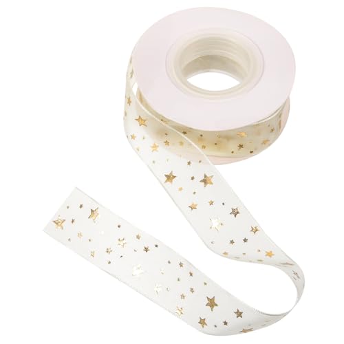 1 Exquisite Geschenkbänder Verpackungsband Blumensträuße, Girlandenband Hochzeitsband Verdrahtetes Chiffonband Bastelt Chiffonbänder Hochzeits Einladung Sternenband Stoff COHEALI von COHEALI