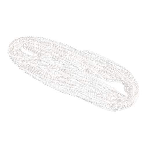 1 Rolle DIY Band Spitze Perlenspitze Zubehör Handgefertigt Dekoratives Zubehör Quiltband Spitzenkante DIY Bekleidungszubehör Nähen Perlen Spitzenband Stoffspitze Weiß COHEALI von COHEALI