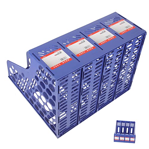 1 Satz Dateispeicherordner Kataloghalter Desktop-Abteil Aktenordnerhalter A4 Aktenordner aus Papier Papphalter book shelves bücherregal Dateirahmen Dateiorganisator Plastik Blue COHEALI von COHEALI