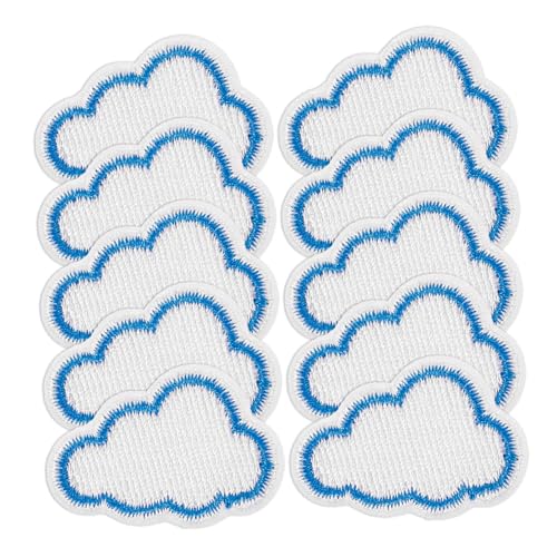 1 Satz Wolkenstoffaufkleber Clouds Artifical Cloud Garming Verzierung Bastelst Mantelflicken Selber Machen Dekorative Fellflecken Zarte Eisenflecken Kleiderflicken Stickgarn 10st COHEALI von COHEALI