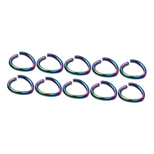 100St offener Ring o Kette Biegering selbstgemachte O-Ringe Septum-Schmuck Offener Biegering selber machen armband zubehör selber machen Armband Biegering Rostfreier Stahl Colorful COHEALI von COHEALI