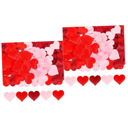 COHEALI 1200 STK Schwammherzknoten Confetti konfetti bunt geburtstagdeko giftcard partydekoration Dolce schmücken Wohnaccessoires Hochzeit Herz Tischstreuung Valentinstag-Herzblütenblätter von COHEALI