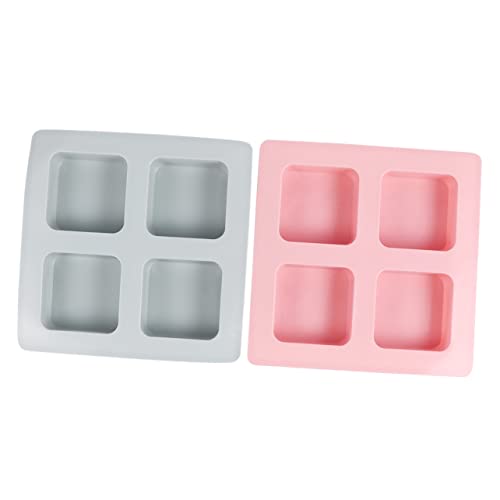 2 Stück 4 Kuchenform muffinsformen silikonformen airfryer soap mold Handgemachte Seifen kuchen platte de para gelatinas Formen zur Seifenherstellung Schokoladenform DIY Seifenform COHEALI von COHEALI