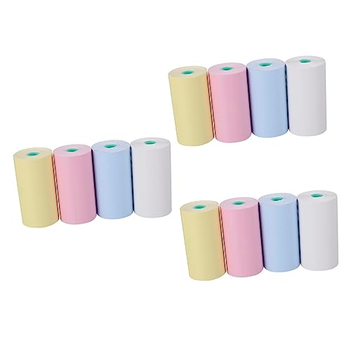 3 Sätze Thermopapier Farbige Druckpapierrolle Farbiges Druckpapier Weißes Kopierpapier A4-papier Quittungspapier Selbstklebendes Druckpapier -aufkleberpapier Pvc 4 Stück * 3 COHEALI von COHEALI