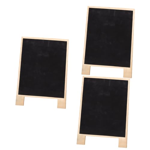 3St Retro-Tafel write board tischläufer hochzeit - Bistro-Dekoration dekoplatte black board tabel abwischbares Zeichenbrett Tafelzeichen kleine Schreibtafel Kreidetafel-Schild Holz COHEALI von COHEALI