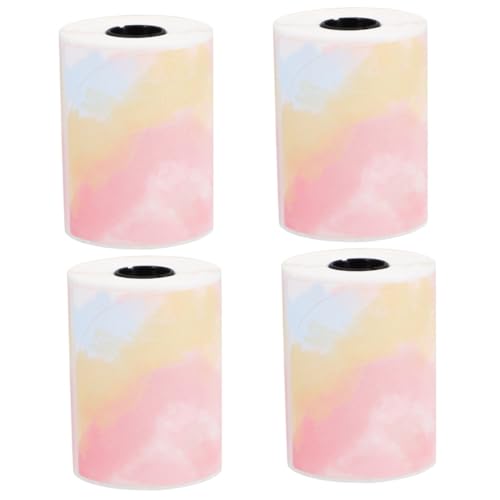 4 Rollen Farbiges Thermopapier Thermoetikettenband kleine Klebeetiketten pro wattlesea Kennzeichnung Thermisches Etikettenpapier Preisschild Aufkleber Namensetiketten Aufkleber COHEALI von COHEALI