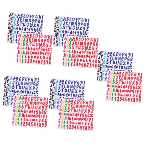 40 Blätter Alphabet-Aufkleber-Tags Aufkleber nach Zahlen dekorative Aufkleber Brief buchstaben aufkleber scrapbooking sticker PVC-Buchstaben-Aufkleber selbstklebender Aufkleber COHEALI von COHEALI