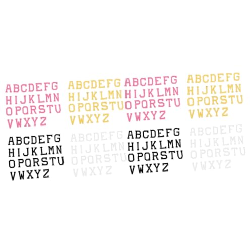 8 Sätze Buchstaben-Patch Flecken reparaturmaterial für kleidung Patches nähen buchstaben aufnäher buchstaben patches Taschenapplikation Mantelflicken selber machen Polyesterfaden COHEALI von COHEALI