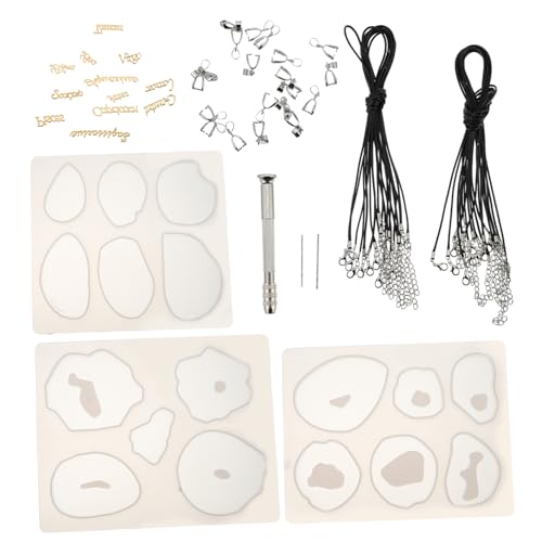 COHEALI 1 Anhänger Silikonform Halskette-Kit Armband-Hersteller-Set schmuck set selbermachen jewelry making kit schmuck machen set Bausatz für Silikonformen DIY-Anhänger-Form-Kit Metall von COHEALI