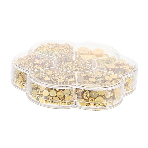 COHEALI 1 Box Perlenzubehör Strass Zubehör Perlennägel Multifunktions Halbperlen Bulk Ornamente Perlen Für Nägel Perlenaufkleber Bulk Perlen Dekorative Bastelperlen Goldene von COHEALI