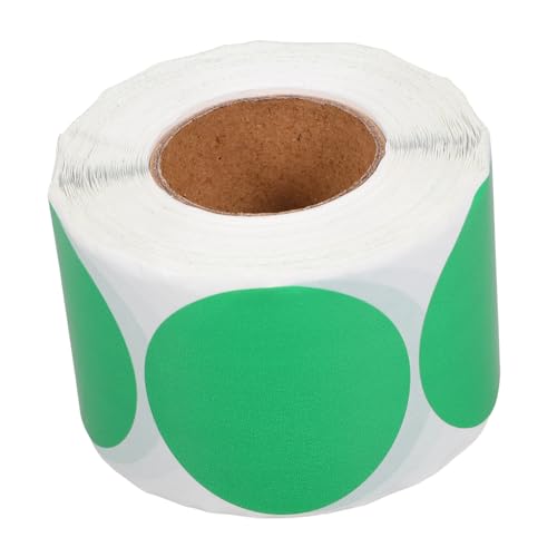 COHEALI 1 Rolle Aufkleber Etikettenrolle etikettendrucker Lebensmitteletiketten rundes Punktetikett kleine runde Thermoetiketten selbstklebendes Adressetikett selbstklebendes Papier Green von COHEALI