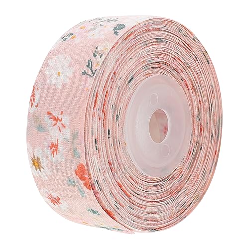 COHEALI 1 Rolle Doppelseitiges Blumenband Sommerband tragbares Haarband Frühlingsband Paketband seidenband ribbon dekoratives Geschenkband Multifunktions-Geschenkband Polyester Rosa von COHEALI