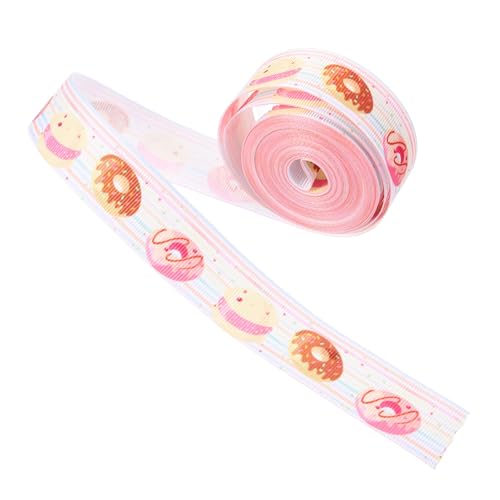 COHEALI 1 Rolle Eisband Donuts Haarschleife Geschenkband Blumenstraußband Band Zum Verpacken Haarschleifenbänder Wickelband Diy Liefert Bulk-band Verpackungsband Dekoratives Band Polyester von COHEALI