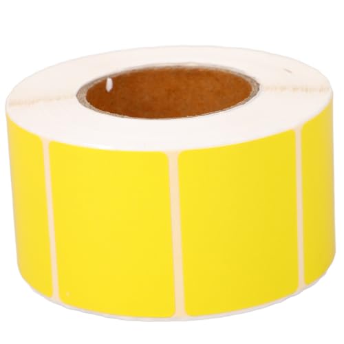 COHEALI 1 Rolle Farbiges Thermopapier Etikettenpapier Etikettenaufkleber Druckeretiketten Farbige Thermopapier Preisetikett * selbstklebendes Etikett Aufkleberpapier für Drucker Yellow von COHEALI