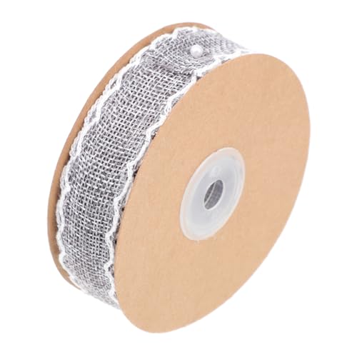 COHEALI 1 Rolle Hanfoptik gepolstert seidenband ribbon wohnungsdeko Dekoratives Geschenkband Feiertagsgirlandenband Verpackungsband bänder für kopfbedeckungen selber machen Polyester Grey von COHEALI