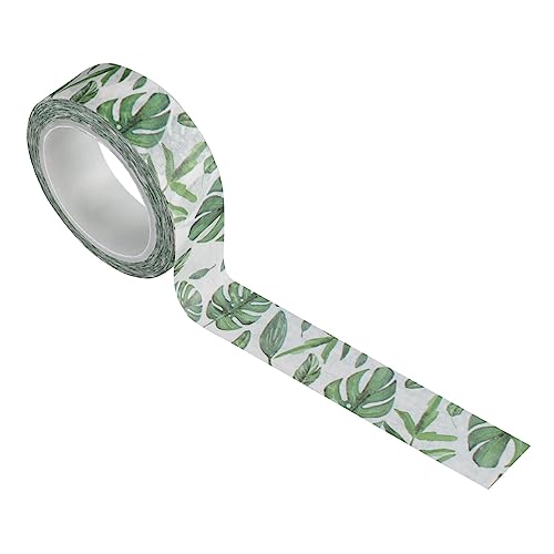 COHEALI 1 Rolle Monstera Blatt Papierband Zum Basteln Washi Tape Pflanze Vintage Klebeband Washi Tape Basteln DIY Sammelalbum Botanisches Washi Tapes Planer Bänder von COHEALI