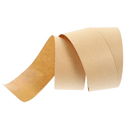 COHEALI 1 Rolle Papier Klebeband Braunes Papierband Multifunktionales Papierklebeband Gummiertes Kraftpapierband Pappband Große Preisschilder Paketklebeband Aus Karton Kartonband Khaki von COHEALI