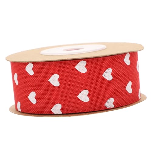 COHEALI 1 Rolle Schleife Band für Luftballons Haarschmuck Weihnachtsband für Kränze Girlandendekor Bogen seidenband ribbon valentinstag geschenkbänder valentinstag banddekor Polyester rot von COHEALI