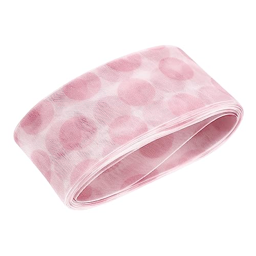 COHEALI 1 Rolle Schleife Verpackungsband Chiffon-schal Organza-geschenkband Haarband Aus Organza Organza-satinband Vintage- Partyband Schimmerndes Organzaband Punkt Polyester Rosa von COHEALI