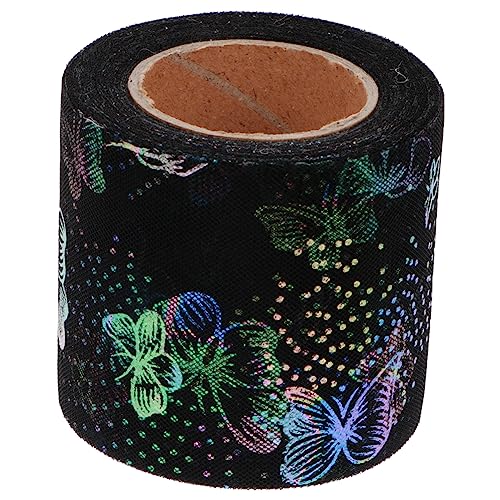 COHEALI 1 Rolle Schleife seidenband ribbon geschenkverpackung Erwachsenenbasteln hochzeitsdeko Strumpf Stuffer Leckereien Geschenkband Blumenverpackungsband DIY Bastelband Polyester Black von COHEALI