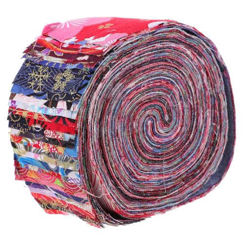 COHEALI 1 Rolle farbige Steppstreifen vorgeschnittene Baumwollstoffe Stoffbündel Fat Quarter Baumwollstoffbündel nähen stoff tuch Stoff zum Nähen und Quilten Patchwork-Steppstoff Baumwolle von COHEALI