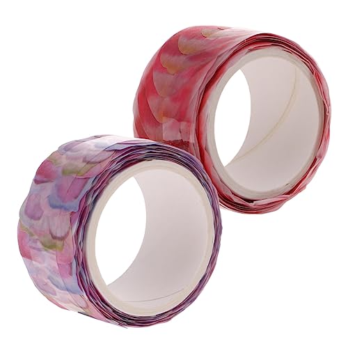 COHEALI 1 Rollen Washi-Tape für Scrapbooking Washi-Klebeband Sammelalbum dekoratives Bastelband Blütenblätter Aufkleber farbige Aufkleber the washi tape farbiges klebeband DIY Washi Tape von COHEALI