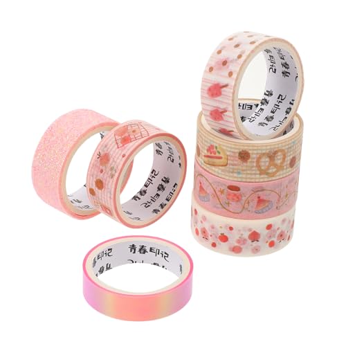 COHEALI 1 Satz 1 Satz Washi Tape Aufkleber Klebeband DIY Klebeband Planer Klebeband Geschenkverpackungsband Dekoratives Bastelband Sammelalbum DIY Deko Bänder DIY 7 Rollen von COHEALI