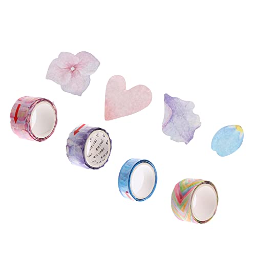 COHEALI 1 Satz Blütenblätter Und Washi Tape Diy Washi Tape Geschenksiegelaufkleber Scrapbooking Sticker Scrapbook Stickers Washi Tape Für Diy Scrapbook-klebeband Japanisches Papier 4 Stück von COHEALI