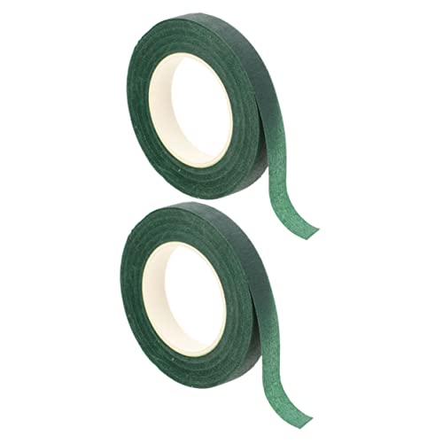 COHEALI 1 Satz Blumenband Strauß Blumenbänder Wickeln Diy Klebeband Für Blumen Künstliche Blüten Artificial Blumenherstellung Blumenwickelband Papier Green 2 Rollen von COHEALI