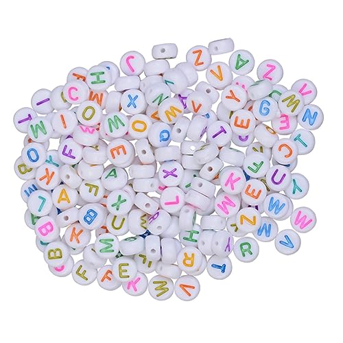 COHEALI 1 Satz Bunte Buchstabenperlen Alphabet Lose Perle Perlen Zur Herstellung Von Armbändern Kunststoffperlen Alphabet Beads Bunte Perle Halskette Perlen Plastik Colorful 500 Stück von COHEALI