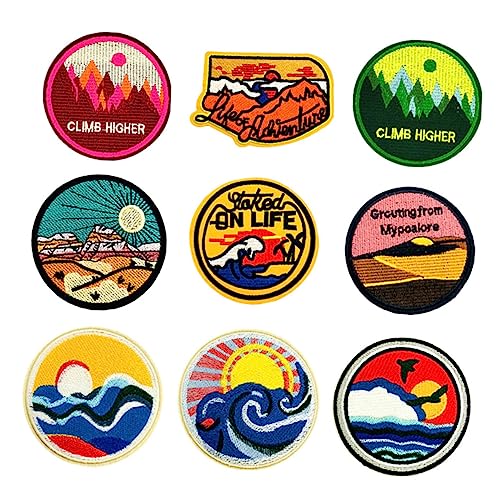 COHEALI 1 Satz Cartoon-stoffaufkleber Embroidery Patches Diy Patches Applique Patches Jacket Patches Clothing Patches Stickerei-diy-patch Bestickt Nähen Stickerei-bügelflicken 9st von COHEALI