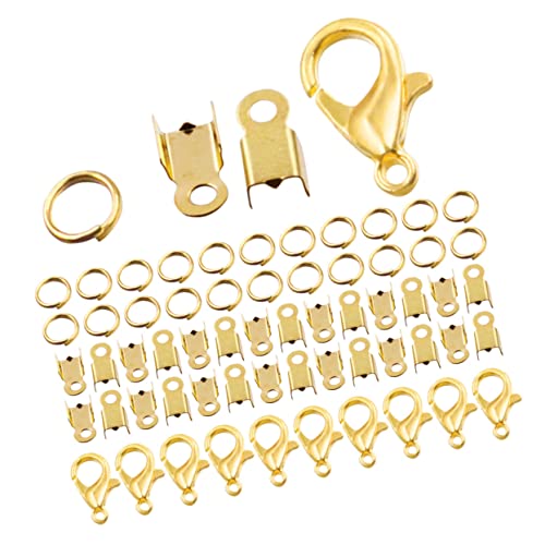 COHEALI 1 Satz Diy Zubehör Schmuck Biegeringe Quetschabdeckungen Für Die Schmuckherstellung Sprungring Schmuck Schmuckverschlüsse Und Verschlüsse Ohrringe Drahthaken Ring-kit Golden Eisen von COHEALI