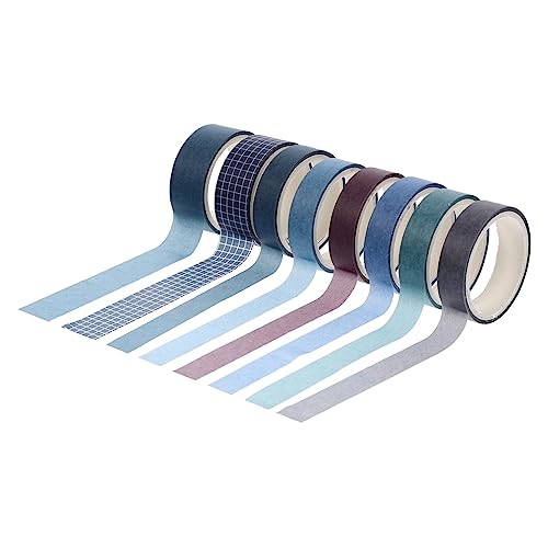 COHEALI 1 Satz Einfarbiges Washi Tape The Washi Tape Zierband Selbstklebend Weihnachtsgitter Washi Tape Scrapbooking-bänder Album-diy-aufkleber Geschenkbänder Japanisches Papier 8 Rollen von COHEALI