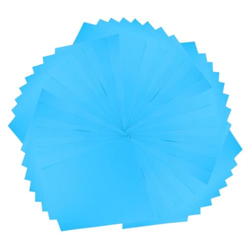 COHEALI 1 Satz Farbiger Karton Bastelmaterial Malerei Versorgung Malen Von Diy-werkzeugen Leeres Blatt Fotografie-kit Origami-materialien Malmaterial Diy Liefert Papier Blue 50 Blatt von COHEALI