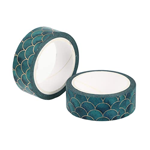 COHEALI 1 Satz Fischschuppen Papierklebeband Washi Tape Fischfolie Niedliche Washi Tape Aufkleber Fischschuppen Klebeband Fischschuppen Washi Tape Transparente Karten Dekoratives 2Stk von COHEALI