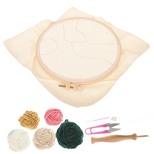 COHEALI 1 Satz Kreuzstiche für Kinder Stickset für Kinder Blumen-Kit Sticknadel Stichset embroidery set Embroidery beginner kit Kinder Kreuzstiche handgefertigtes Handarbeitswerkzeug Wolle von COHEALI