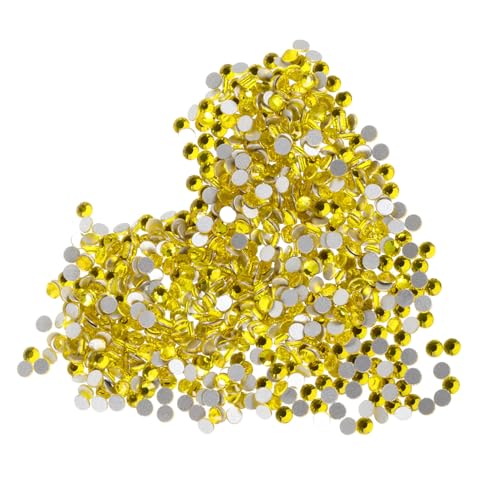 COHEALI 1 Satz Kristall-nagellack Maniküre-strasssteine Nageldiamanten Für Nagelkunst Flatback-strass Diy Maniküre Dekore Maniküre-strass-anhänger Diamant Für Nägel Yellow Glas 2880 Stück von COHEALI