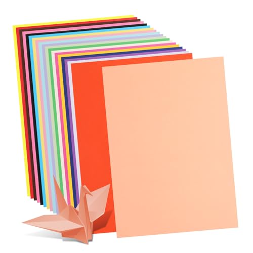 COHEALI 1 Satz Origami Kartonpapier Farbiges Papier Farbiges Papier Farbiger Karton 85 X 11 Verschiedene Bastelpapiere Farbiges Kartonpapier Pastellpapier Zum Basteln 100 Blatt von COHEALI