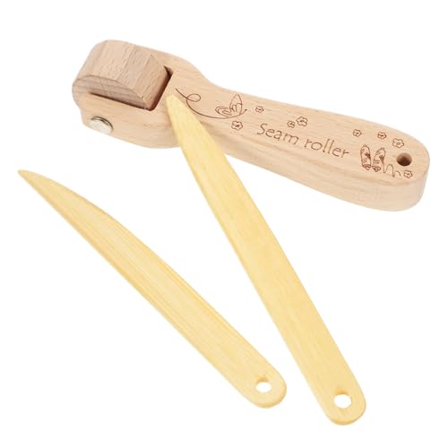 COHEALI 1 Satz Patchwork-Rad Tapetenrolle Nahtroller zum Quilten Kantennahtroller Quiltwalzen Tapetenwerkzeuge Druckrolle Quilt-Werkzeugset tragbares Quiltrad Aufkleber Handroller Holz von COHEALI