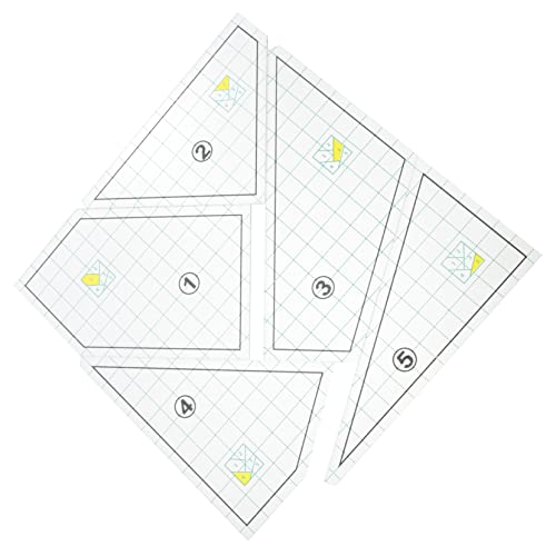 COHEALI 1 Satz Patchwork-lineal Quiltvorlagen Für Das Maschinenquilten Nähwerkzeuge Für Den Haushalt Quiltlineale Sewing Pattern Sewing Ruler Quiltlineal-vorlagen Quiltwerkzeug Plastik 5st von COHEALI