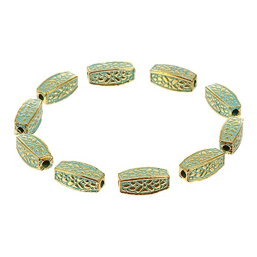 COHEALI 1 Satz Perlen Grüne Accessoires Kreuzstichfadenhalter Handgefertigter Schmuck Vintage Halskette Schlüsselanhänger Bettelarmband Armbandglied Vintage-schmuck Legierung Green 10st von COHEALI