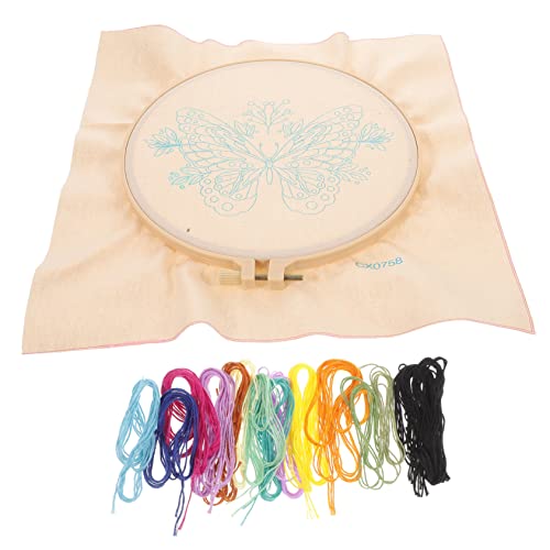 COHEALI 1 Satz Schmetterling Kreuzstich Nähset Blumen-Kit Stickerei-Kits DIY stickerei versorgung DIY-Stickset embroidery set wandverkleidung Stickrahmen Kreuzstich-Starter-Kit Polyester von COHEALI