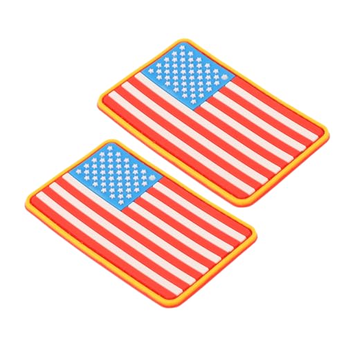 COHEALI 1 Satz Sternenbanner Applikation Der Amerikanischen Flagge Applikationen Für Kleidung Amerikanische Flaggen Bestickter Aufnäher Mit Us-flagge Americana- Yellow Pvc 2st von COHEALI